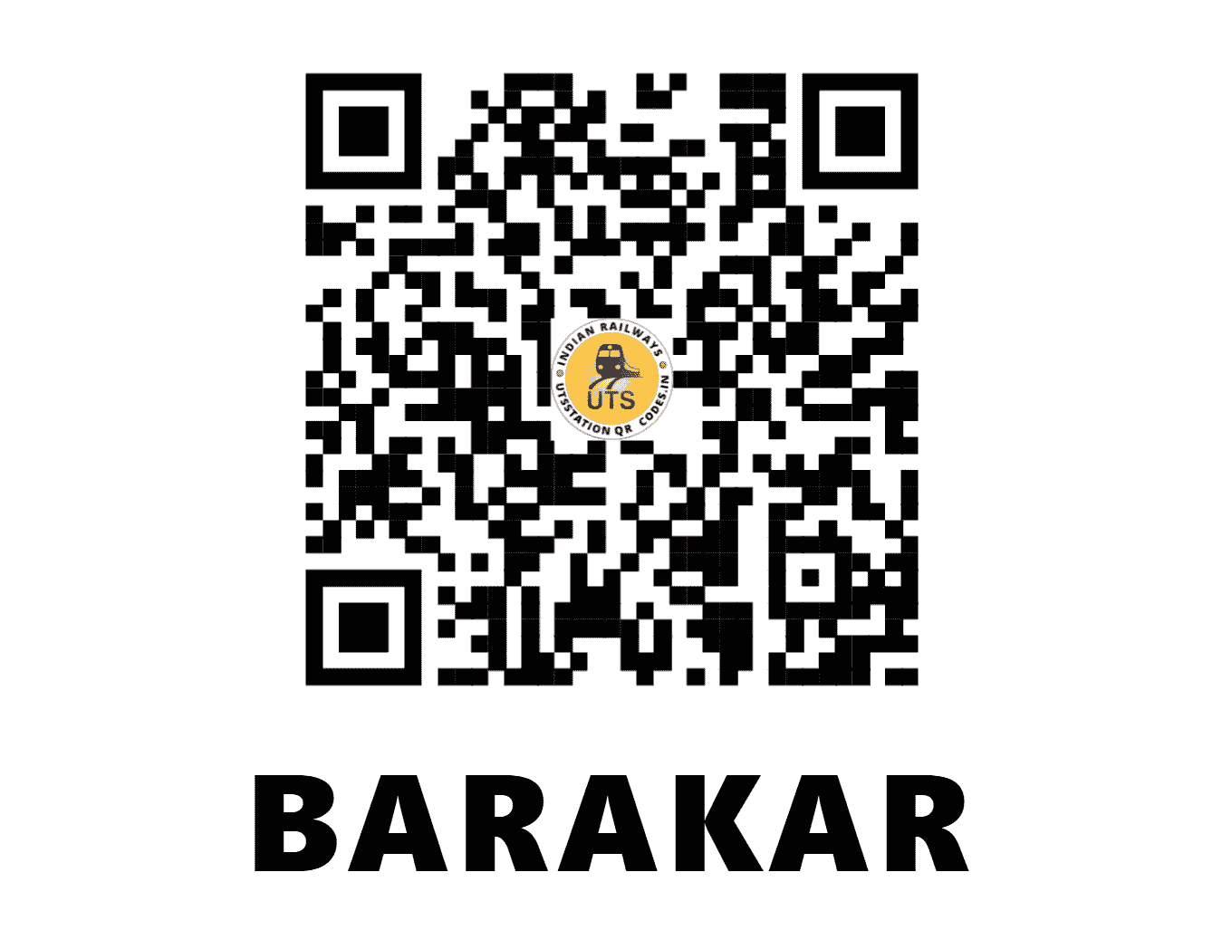UTS QR Code for BARAKAR - BRR - ER (WEST BENGAL)